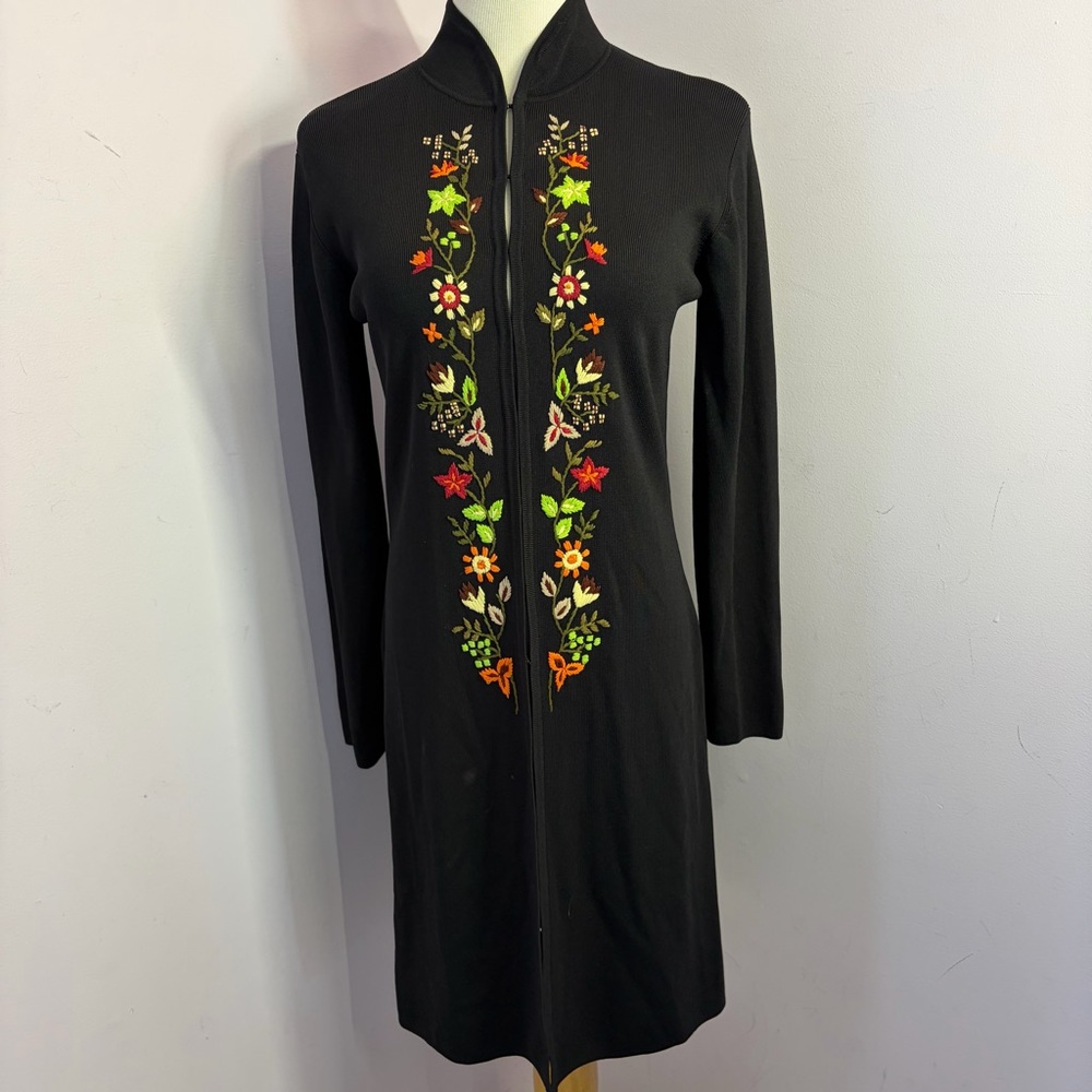 Michelle Nicole Embroidered Long Sweater, Beautiful, Size Small